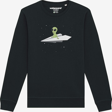 Sweat-shirt Watapparel en noir : devant