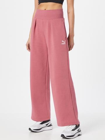 PUMA Zvonové kalhoty Kalhoty 'Classics' – pink: přední strana