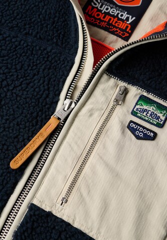 Superdry Fleece jas in Blauw