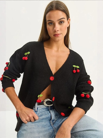 Bianco Lucci Strickjacke in Schwarz