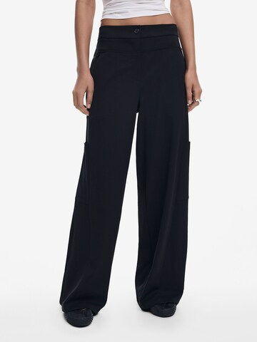 Loosefit Pantalon Desigual en noir : devant