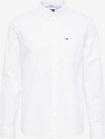 Tommy Jeans - Ajuste regular Camisa en blanco: frente