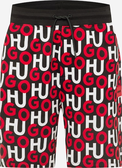 HUGO Панталон 'Dram' в ярко червено / черно / бяло, Преглед на продукта