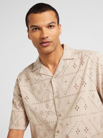 Only & Sons Comfort Fit Hemd 'ARON' in Beige