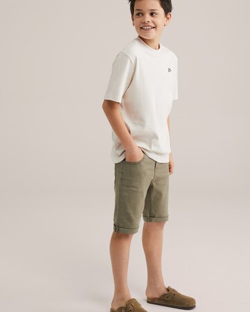 zaļš WE Fashion Standarta Džinsi