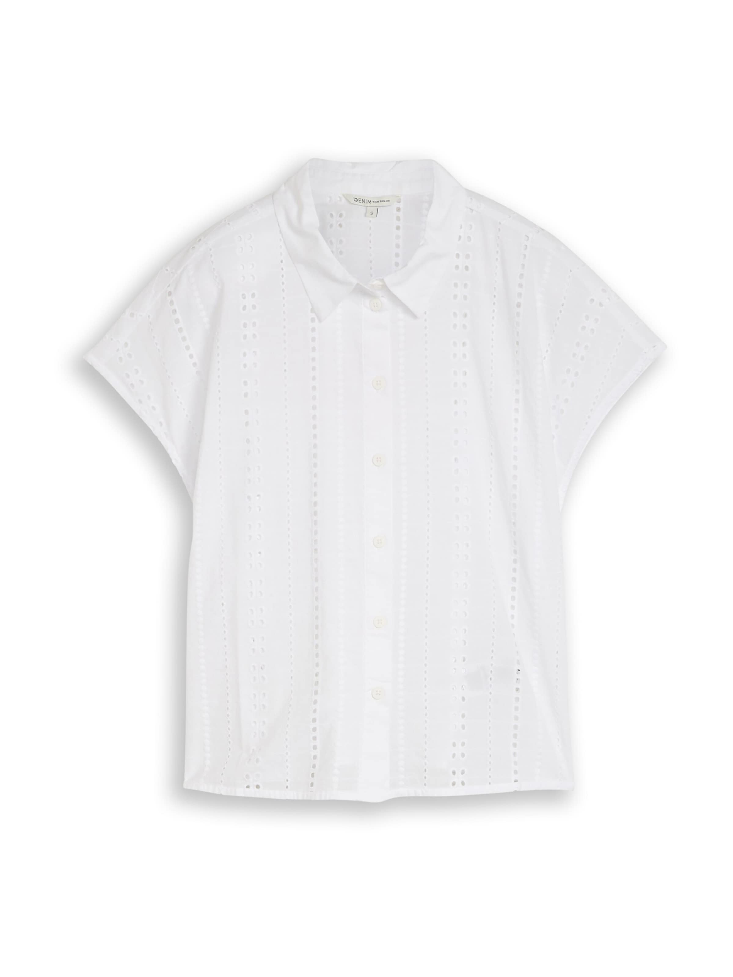 Bluză de la TOM TAILOR DENIM pe alb: față