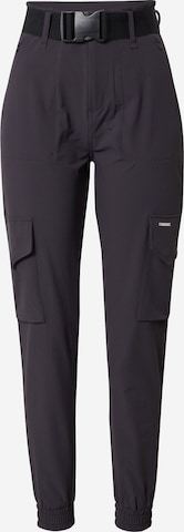 Tapered Pantaloni sport de la aim'n pe negru: față