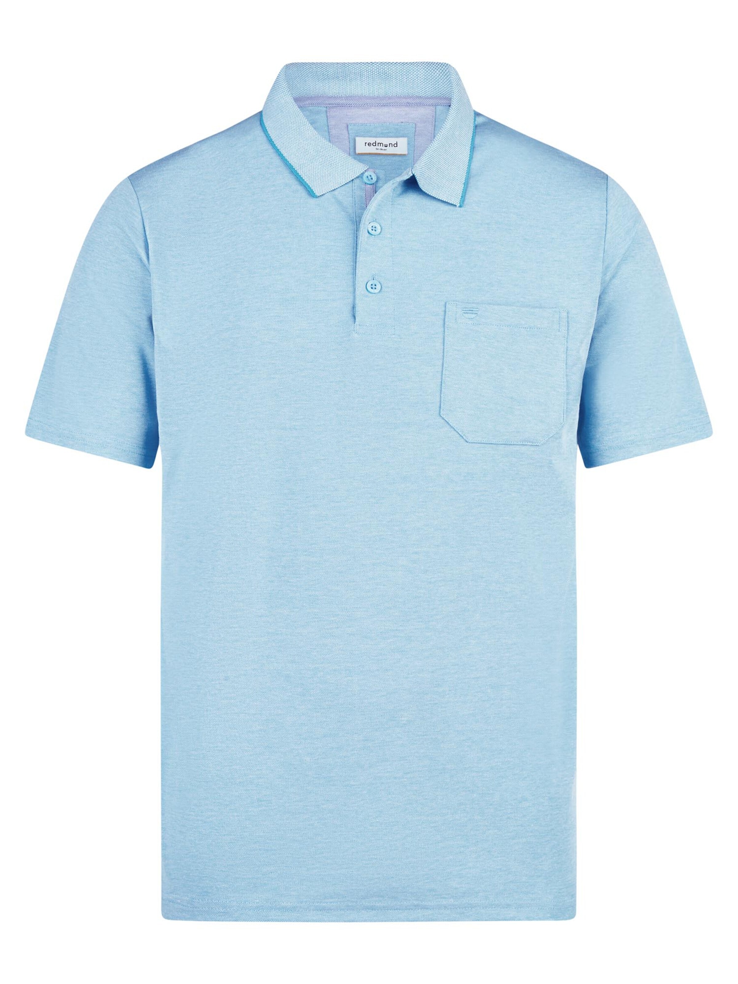 redmond Shirt 'Basic'‌‌‌‌‌ in Blau: Vorderseite