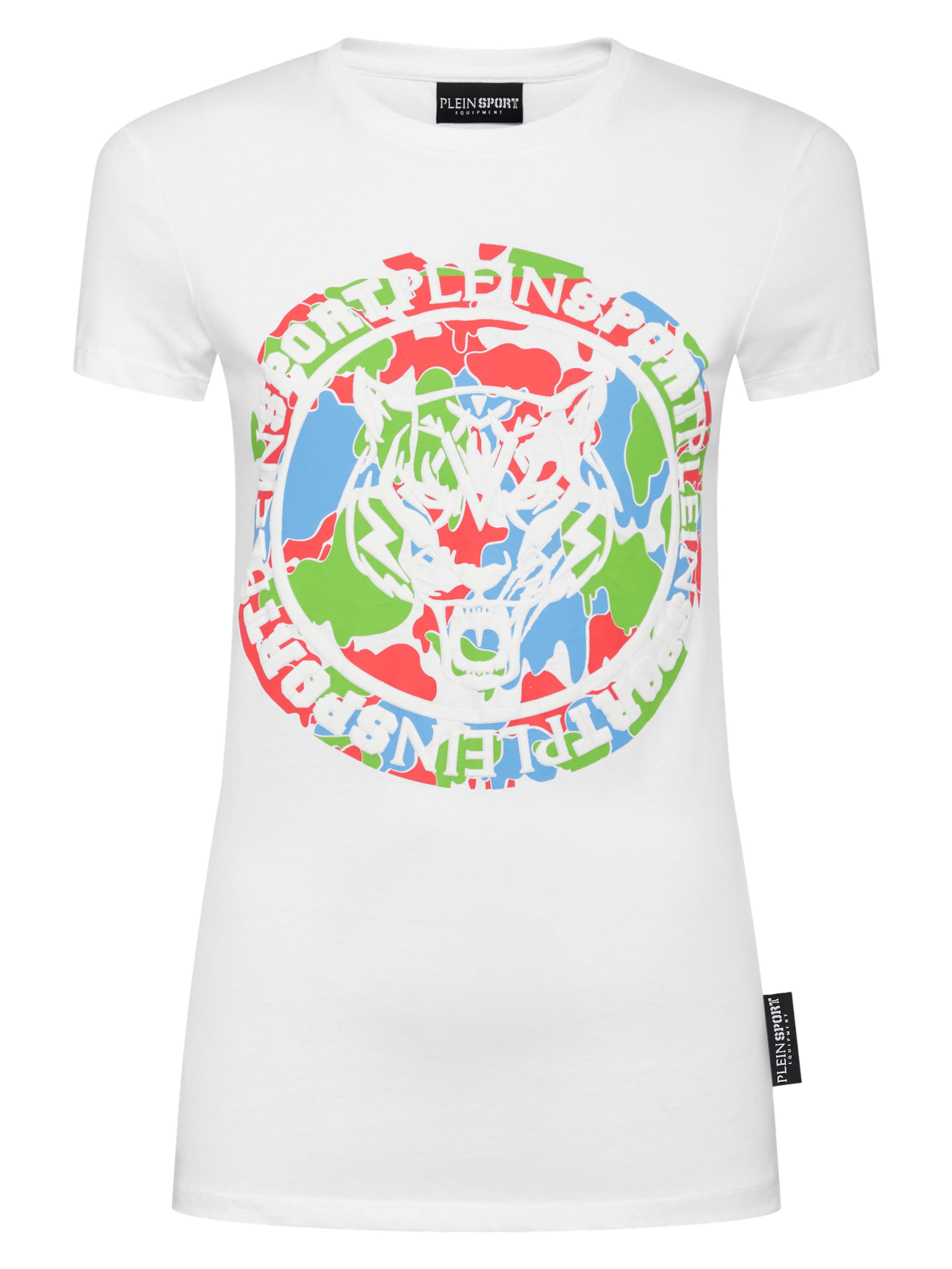T-shirt 'Carbon Tiger' Plein Sport en blanc : devant
