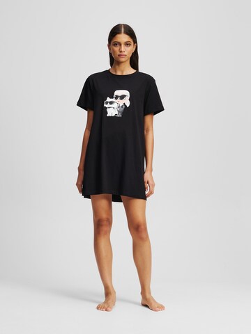 Chemise de nuit Karl Lagerfeld en noir : devant