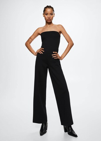 Tuta jumpsuit 'Bismark' di MANGO in nero: frontale