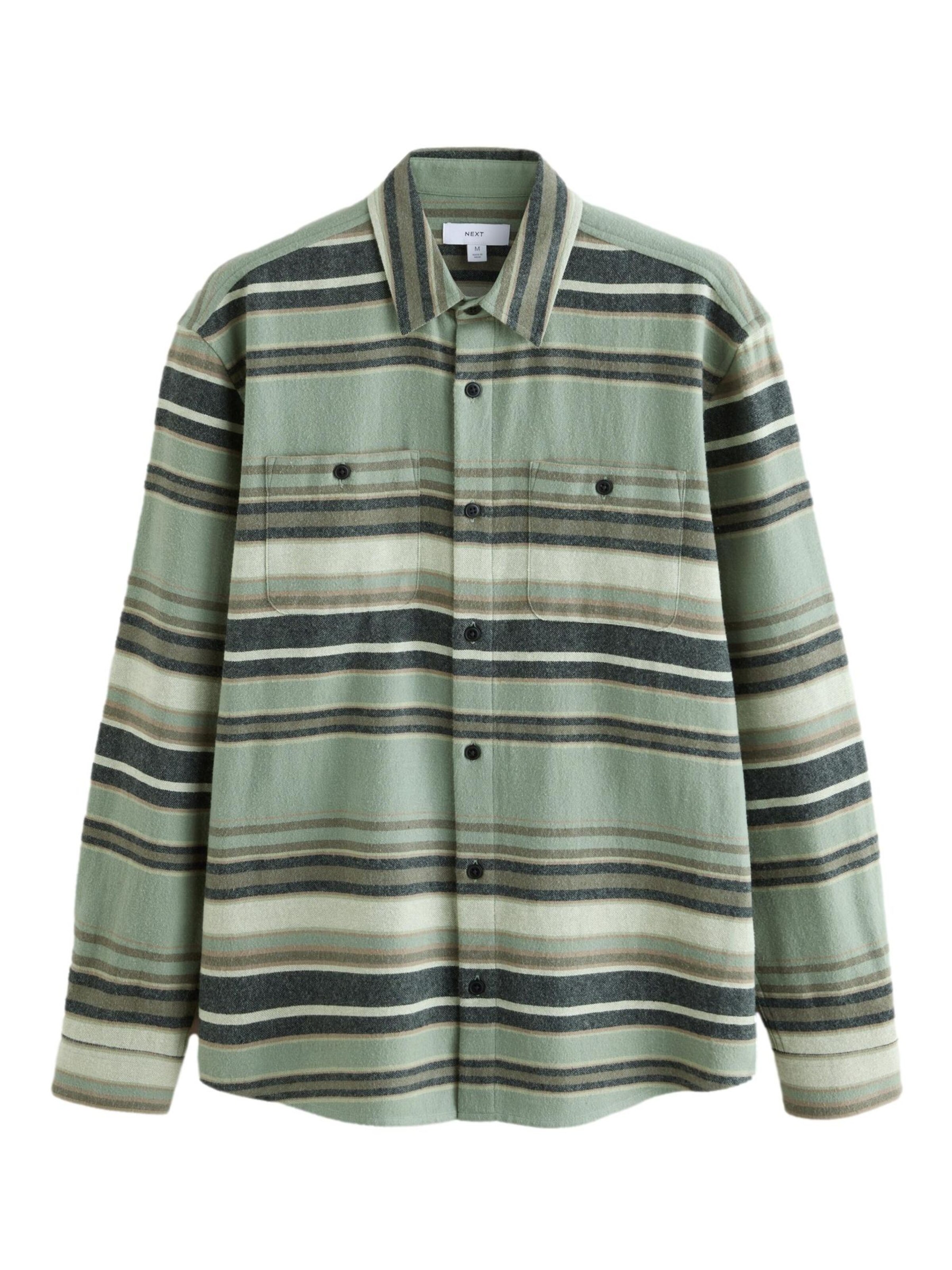 zöld / olíva / pasztellzöld / fekete melír Next Ing, Termék nézet