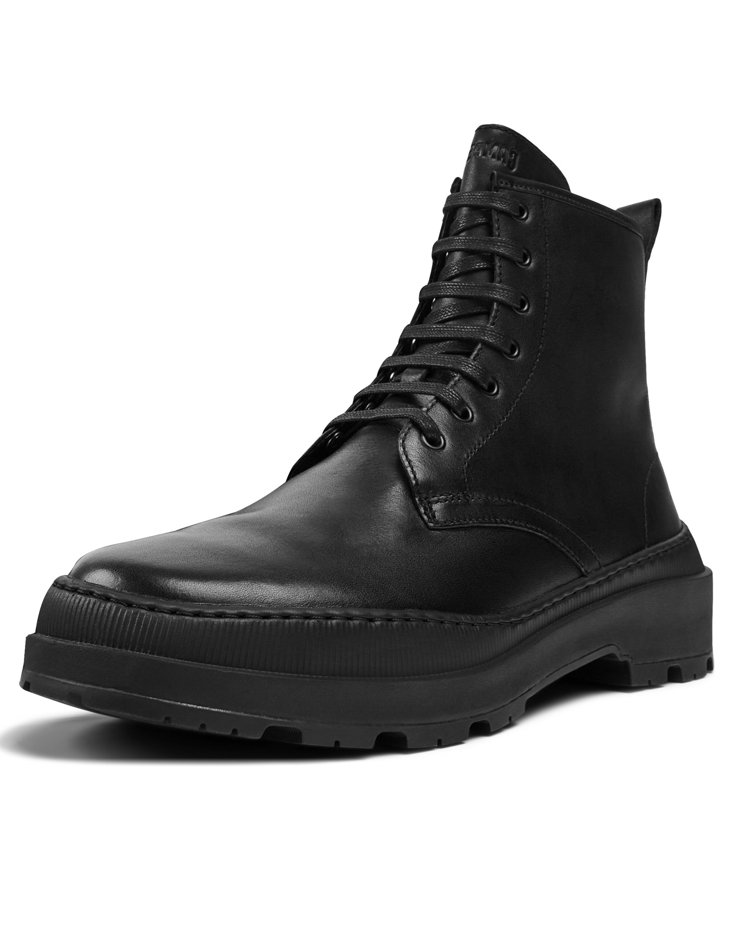 Bottines à lacets 'Brutus Trek' CAMPER en noir : devant
