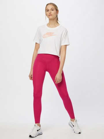 NIKE Skinny Športové nohavice 'One Luxe' - ružová