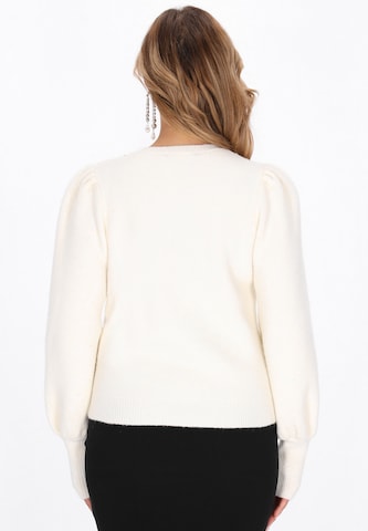Pull-over faina en blanc