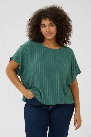 KAFFE CURVE - Blusa en verde: frente
