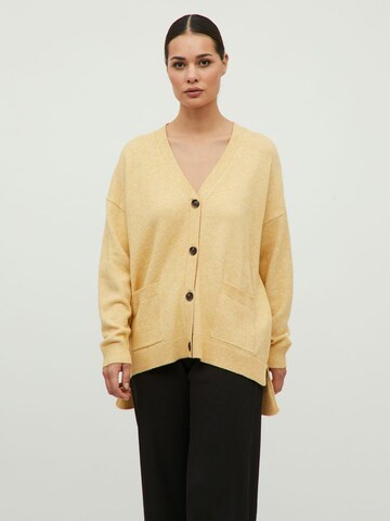 VILA Knit Cardigan in Yellow: front