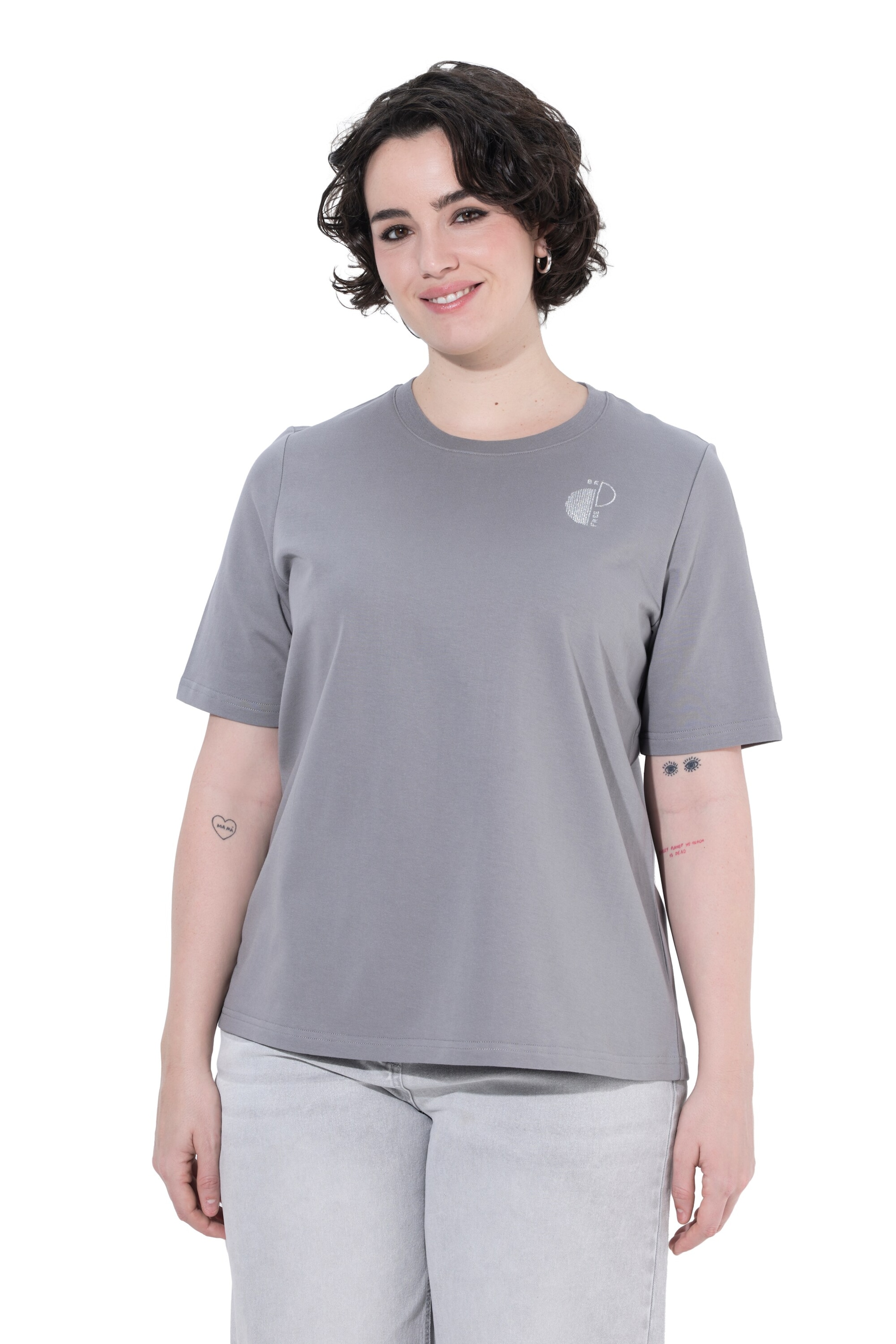 Ulla Popken Shirt in Grau: Vorderseite