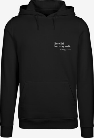 Merchcode Sweatshirt 'Happines' in Zwart: voorkant