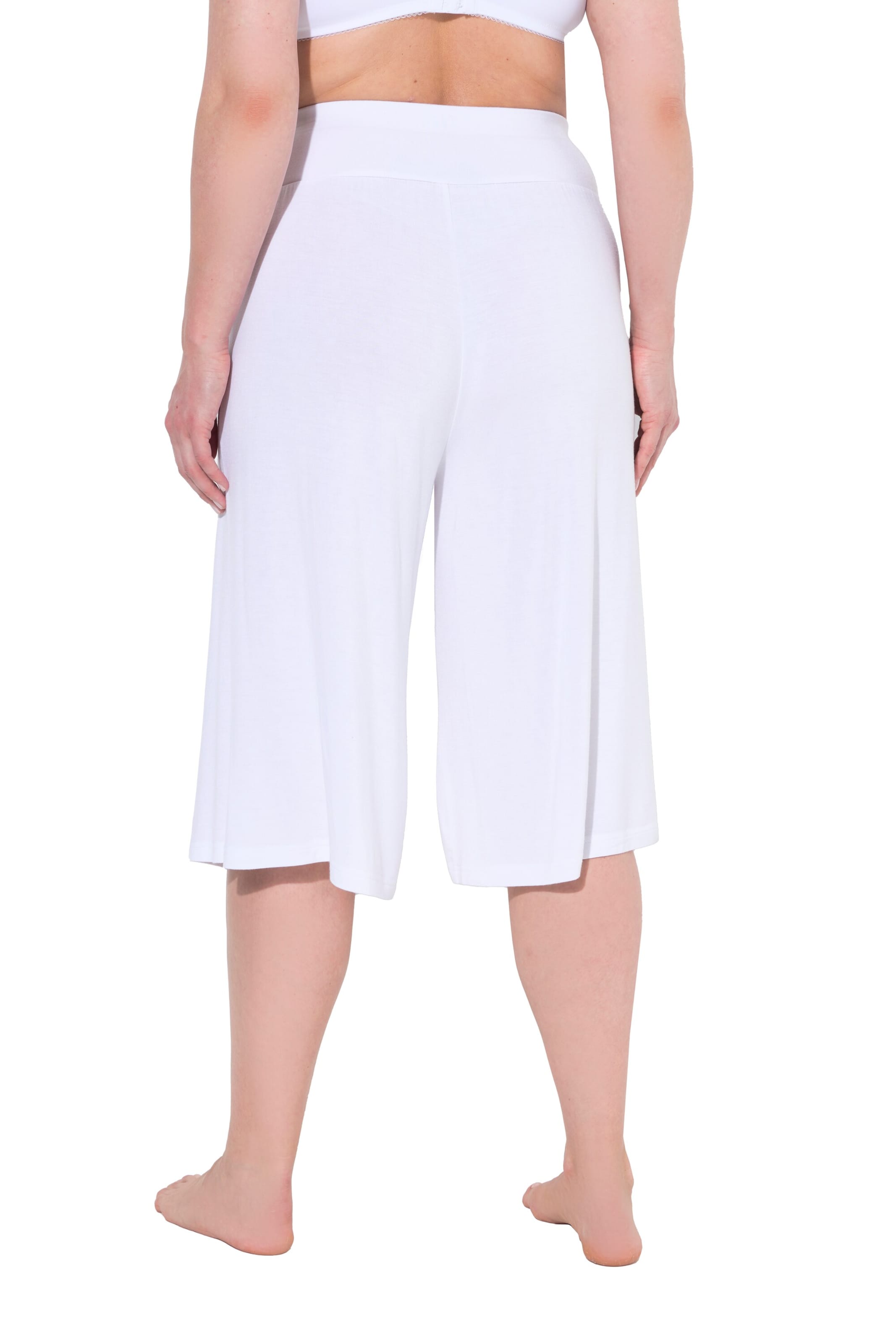 Ulla Popken Wide Leg Hose in Weiß