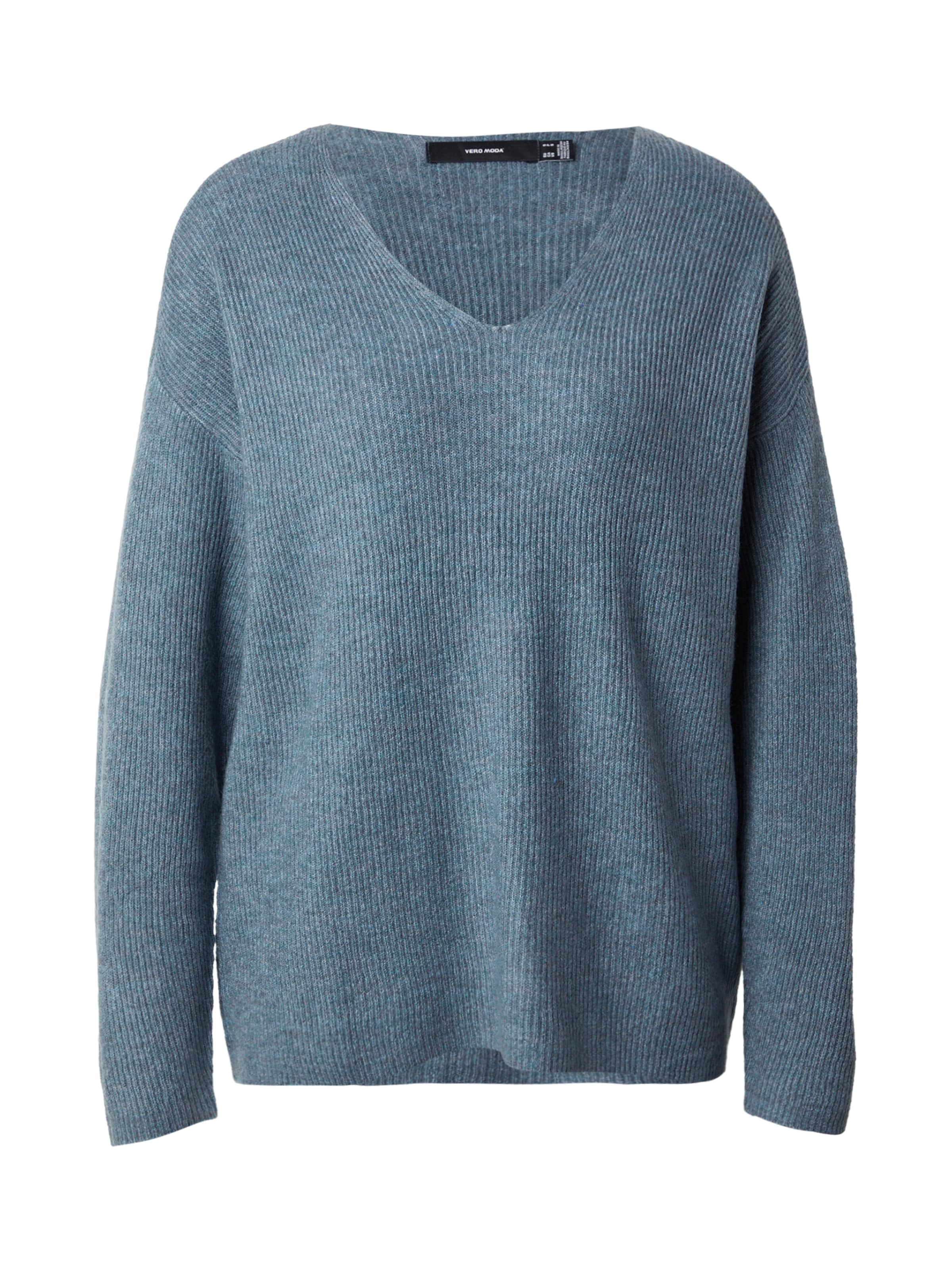 VERO MODA Sweater 'VMCREWLEFILE' in Blue: front