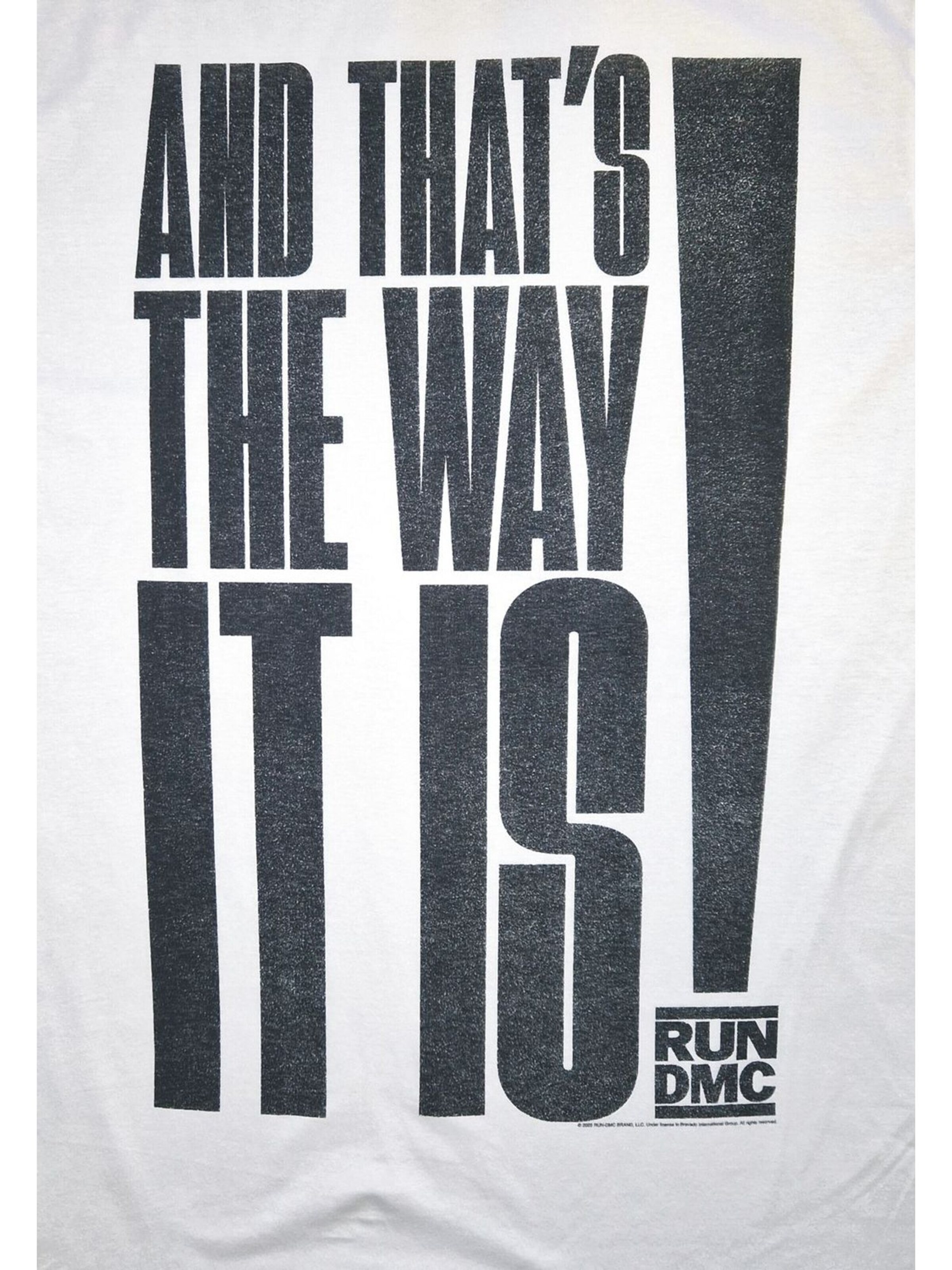 RUN DMC - Camiseta 'RUN DMC Just a Way It Is T-Shirt' en blanco
