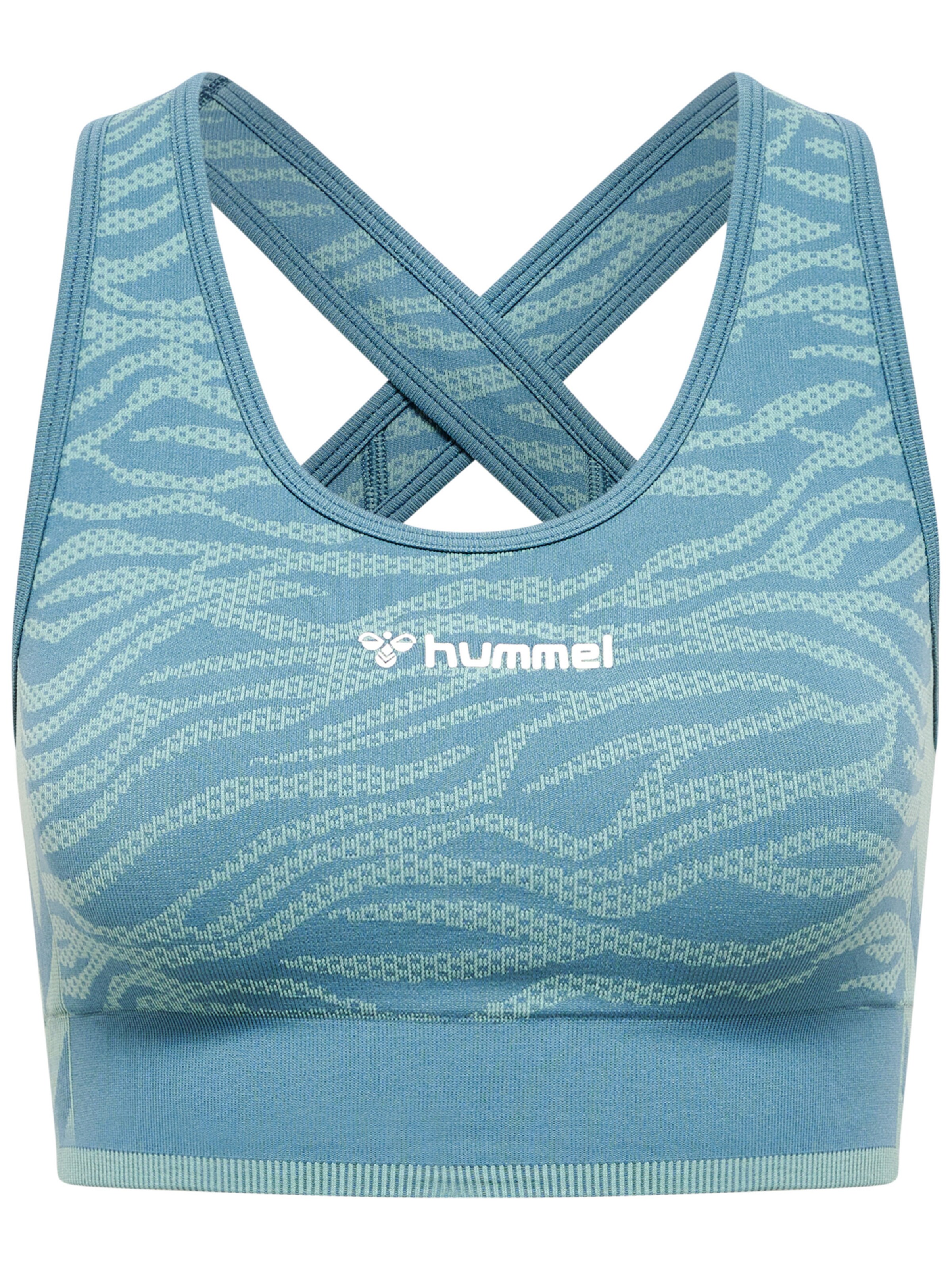 Hummel Bustier Sports-BH 'MT Saga' i blå: forside