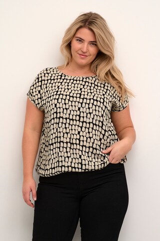 KAFFE CURVE Blouse 'Lokana' in Beige: front