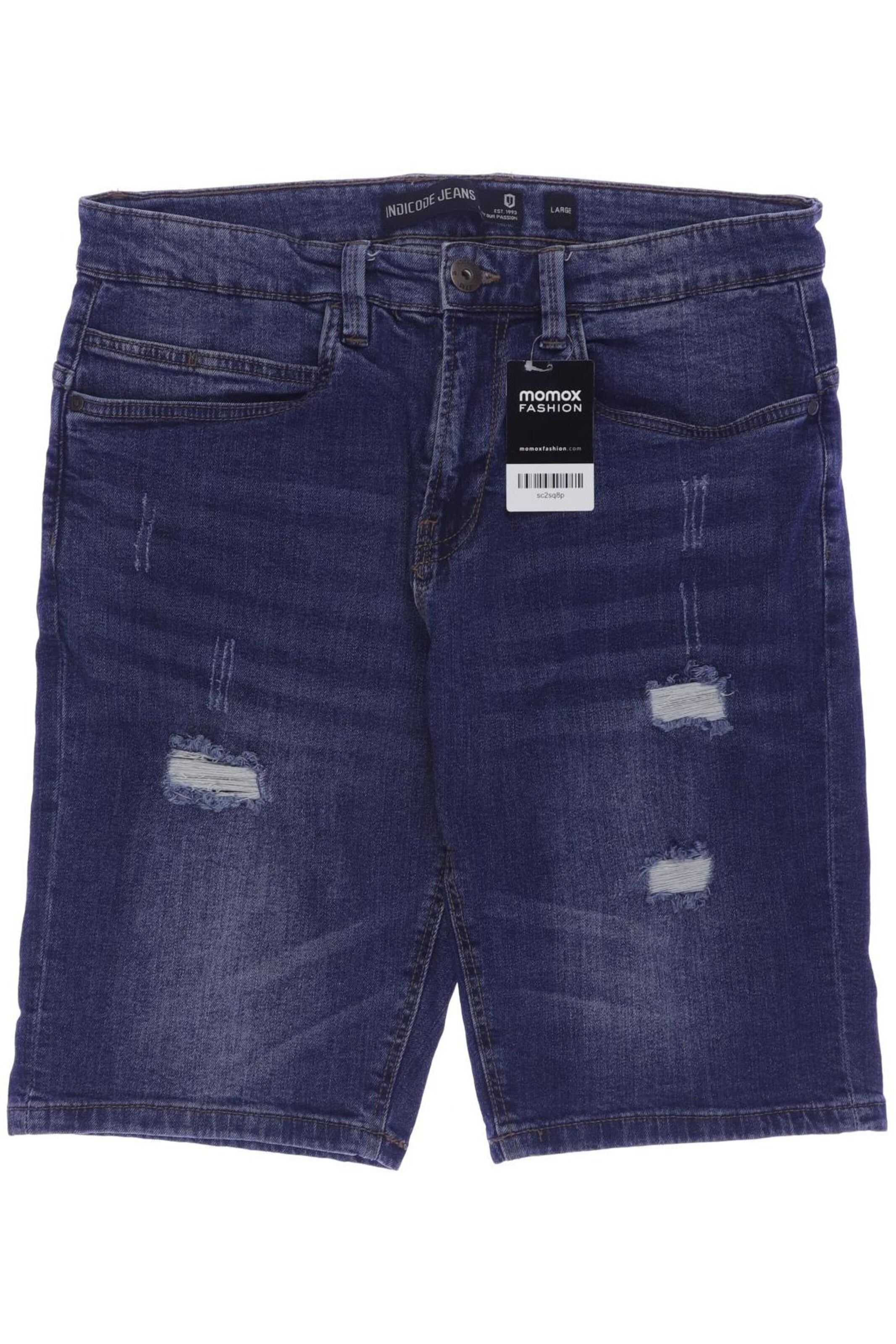 INDICODE JEANS Shorts in 34 in Blue: front
