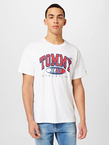 Tommy Jeans Tričko 'Essential' – bílá: přední strana