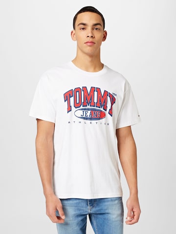 Tommy Jeans T-Shirt 'Essential' in Weiß: predná strana