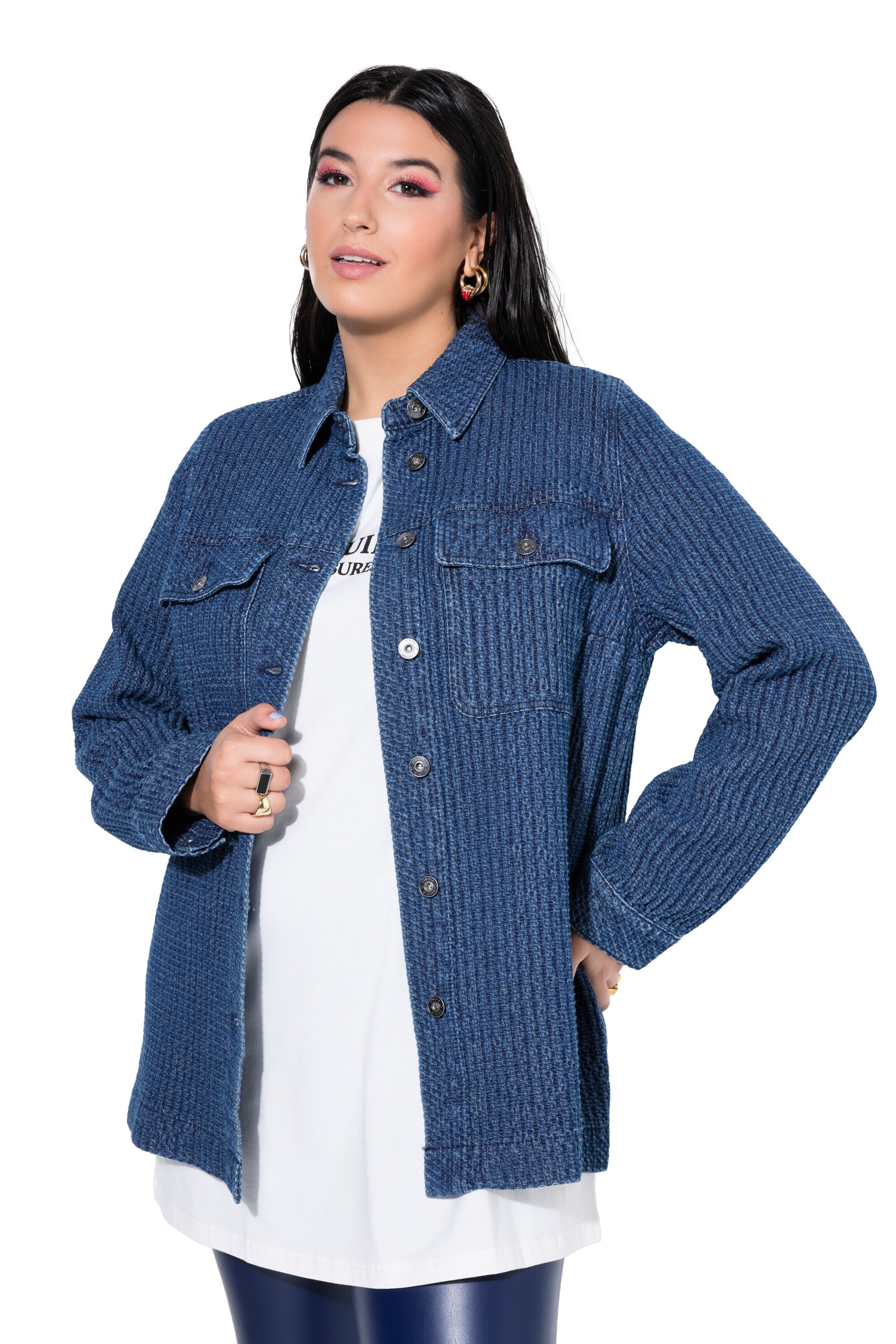 Studio Untold Between-season jacket in Blue: front