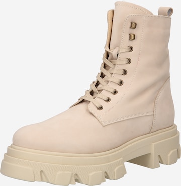 ABOUT YOU - Botines con cordones 'Gloria' en beige: frente