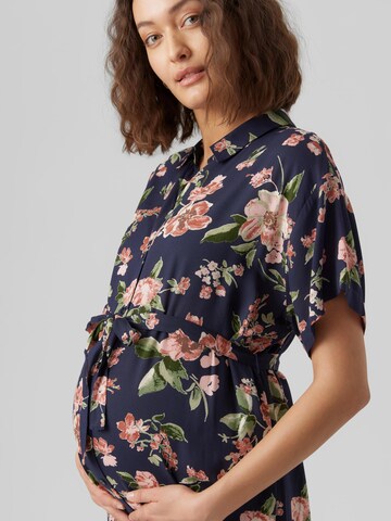 Vero Moda Maternity Sukienka koszulowa 'Bumpy' w kolorze niebieski