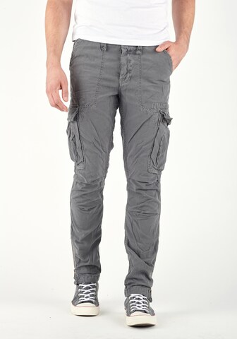 Le Temps Des Cerises Regular Cargo Pants 'MIRADOR' in Silver: front