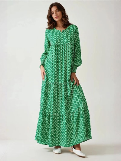 Abito Hiccup di colore verde / verde chiaro / nero / bianco, Visualizzazione prodotti