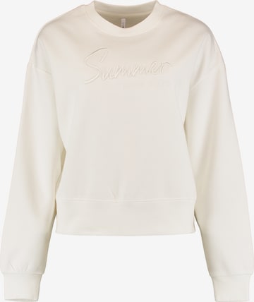 Hailys Sweatshirt 'Su44nny' in White: front