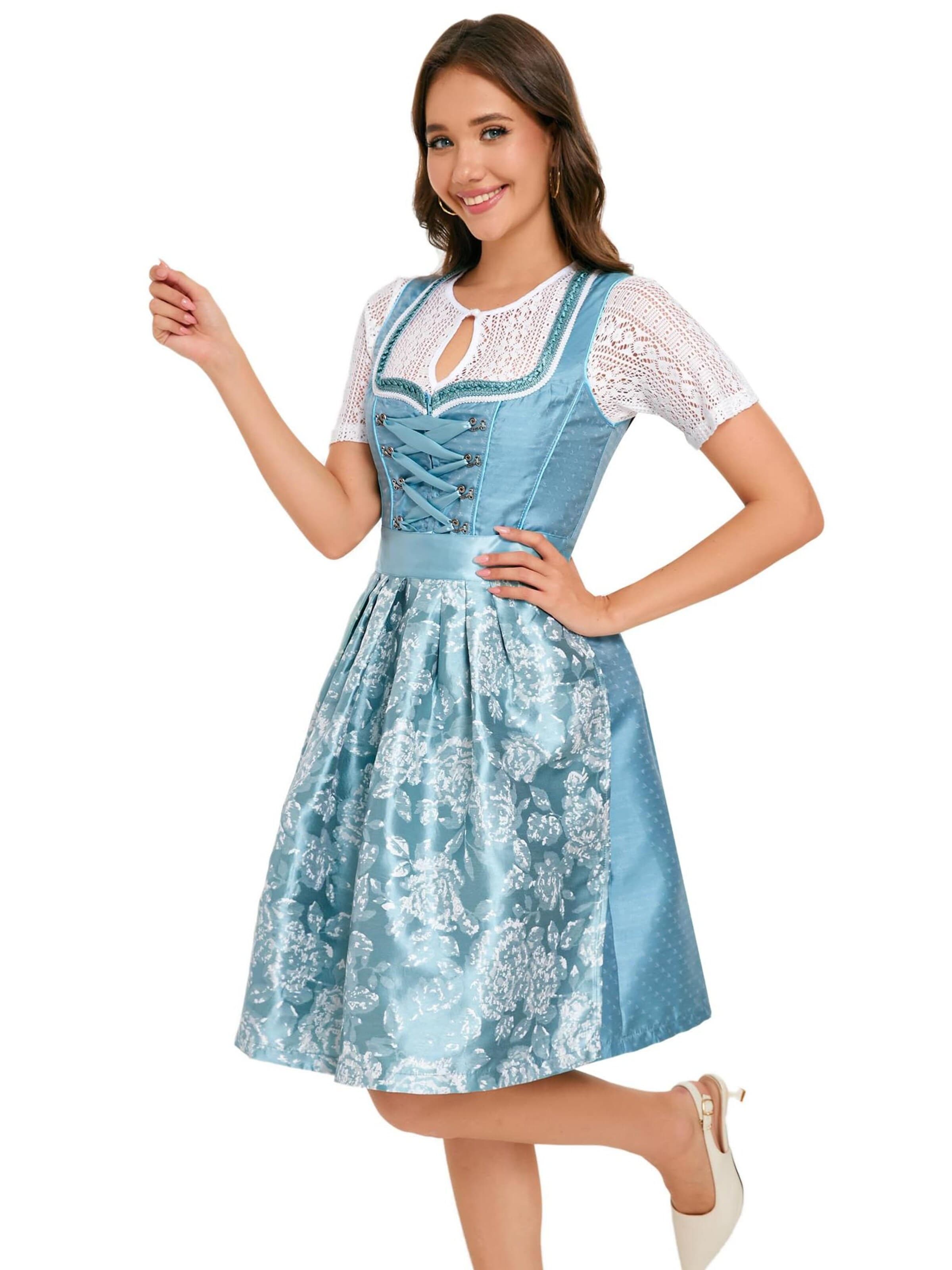 Yesfashion Dirndl w kolorze niebieski