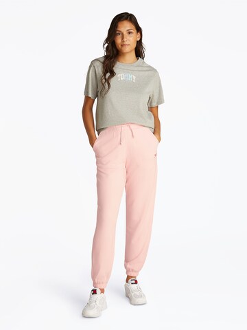 rožinė Tommy Jeans Siaurėjantis Kelnės