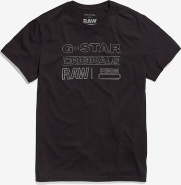 Maglietta di G-Star RAW in nero: frontale