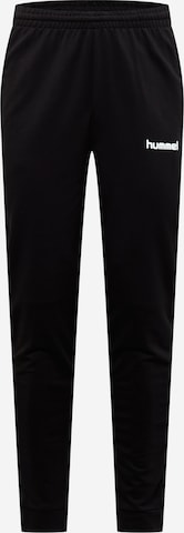 Coupe slim Pantalon de sport Hummel en noir : devant