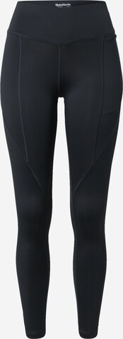 Reebok Skinny Sportbroek in Zwart: voorkant