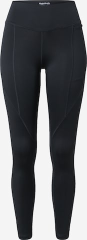 Reebok Skinny Workout Pants in Black: front