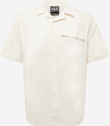 JACK WOLFSKIN Athletic button up shirt 'Nature Summer' in White: front