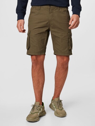 Regular Pantalon cargo Jack's en vert : devant