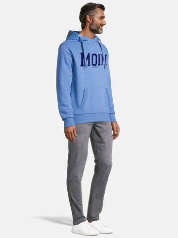 Sweat-shirt 'HEFF - MOIN' salzhaut en bleu