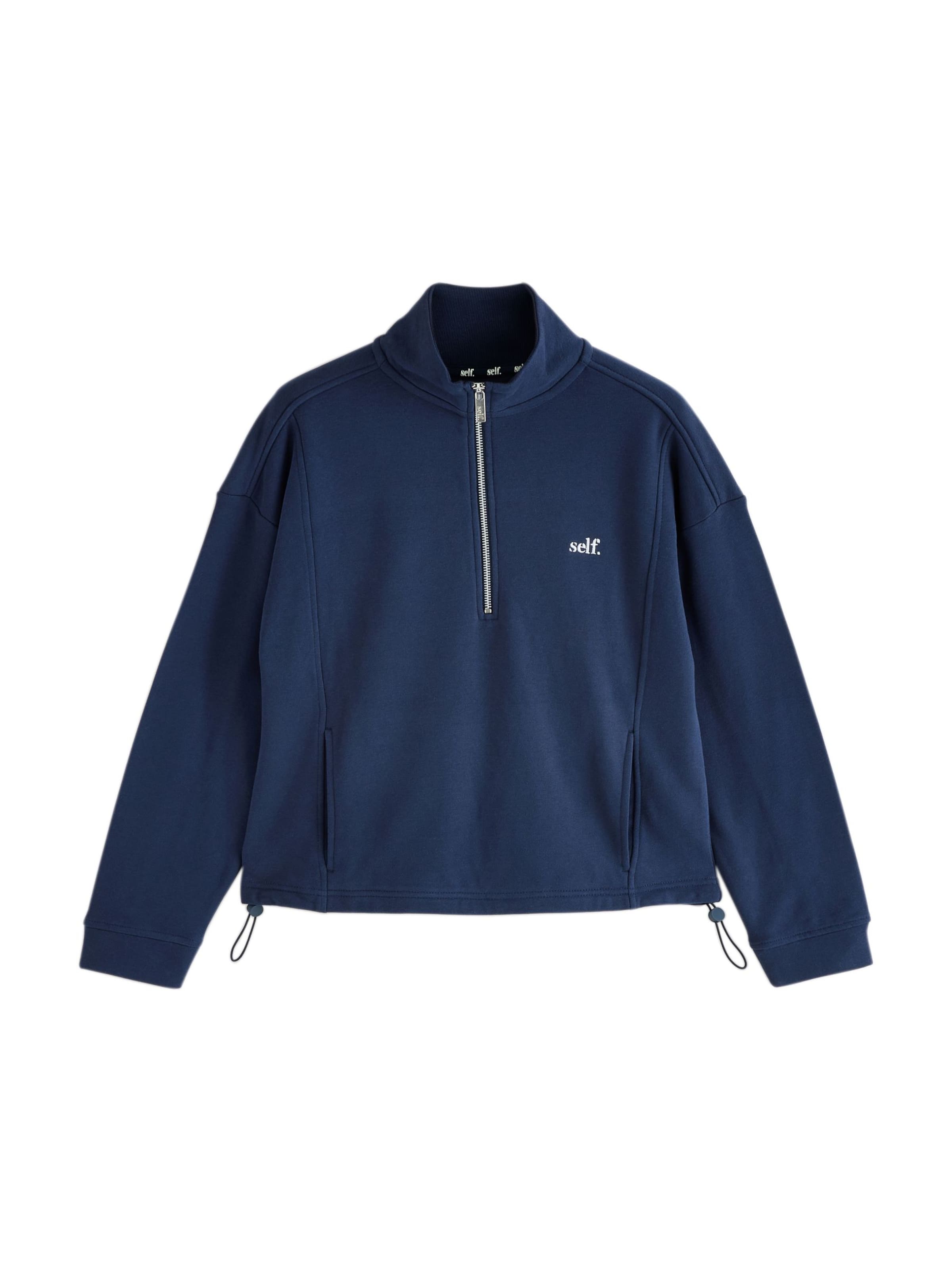 Sweat-shirt self. en bleu : devant