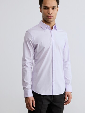 Calvin Klein Slim fit Button Up Shirt in Purple: front