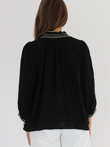 Honnête Atelier Blouse 'Drew blouse' in Black