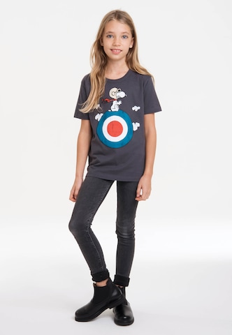 LOGOSHIRT Shirt 'Peanuts - Snoopy' in Blauw